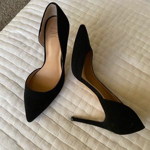 INC Kenjay d’Orsay Black Suede Pumps